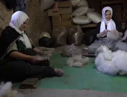 بسیاری از زنان و مردان روستای آرمرده بانه به کار پشم ریسی و شال بافی مشغول بوده که شال بافی هشت مرحله دارد و بیشترین و سخت‌ترین مراحل آن توسط زنان انجام می‌شود.